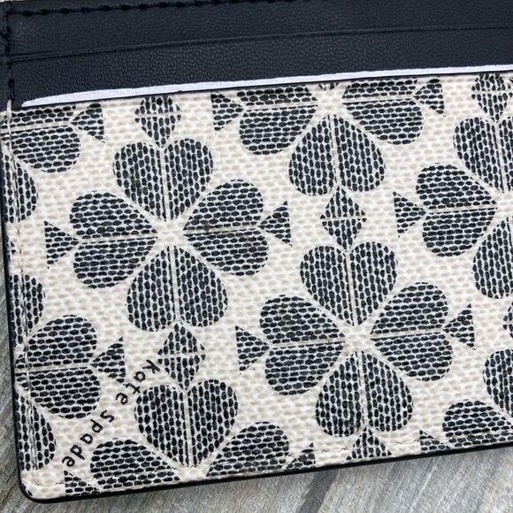Kate Spade Signature Spade Flower Small Slim Card Holder Wallet Bag Purse - Picture 5 of 11